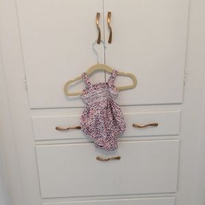 Patriotic smocked bubble romper